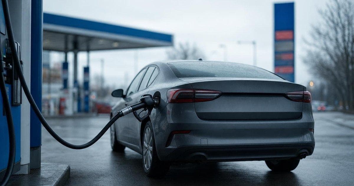 Fuel pump nozzle at gas station as markets eye risk of $5 US gasoline and tighter oil supply