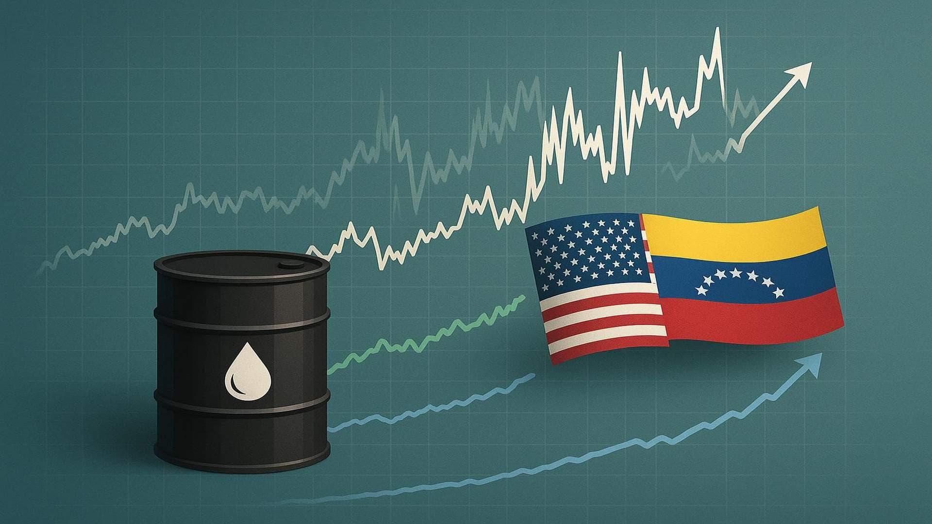 Venezuela oil risk repricing boosts energy sector and U.S. stocks, oil price chart visualization