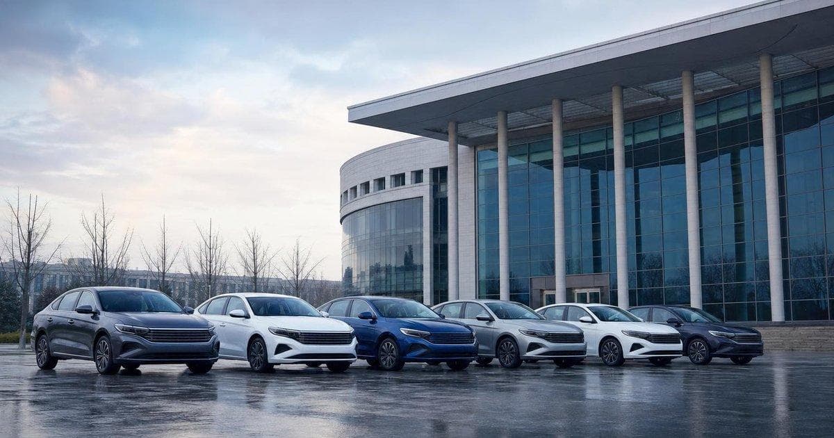 Unbranded cars outside government-style building illustrating auto tariff risk in US-EU trade talks