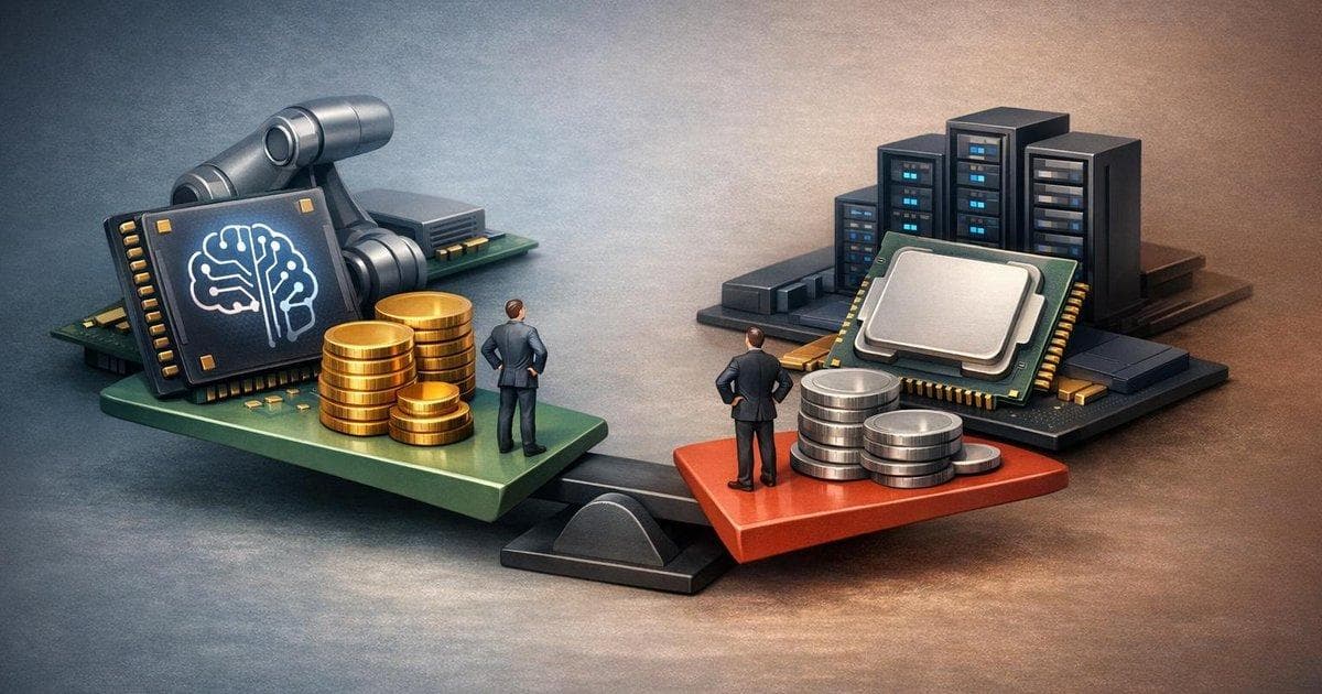 AI chip and CPU stocks diverging as data-center demand shifts toward CPUs and valuations adjust