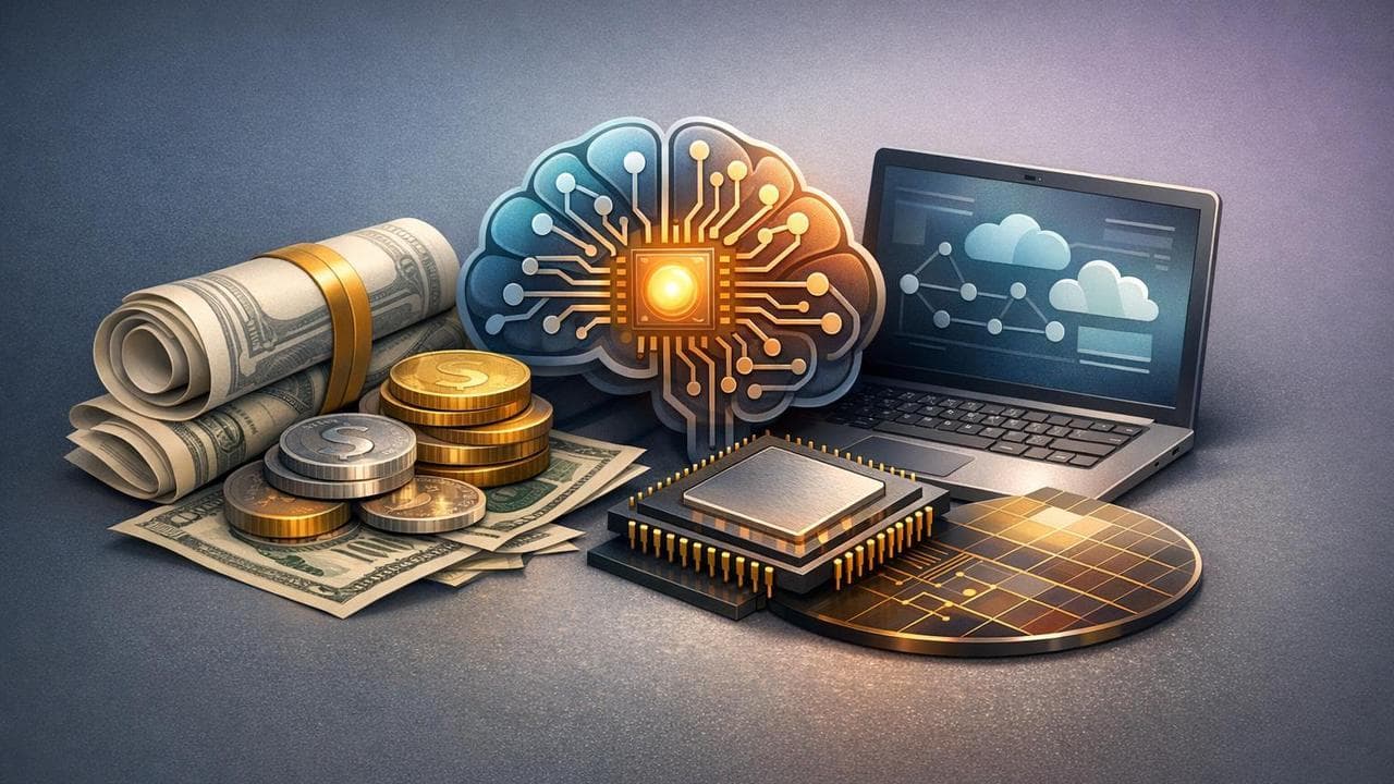 AI investment impact on debt markets, software, and chipmakers with financial growth visualization