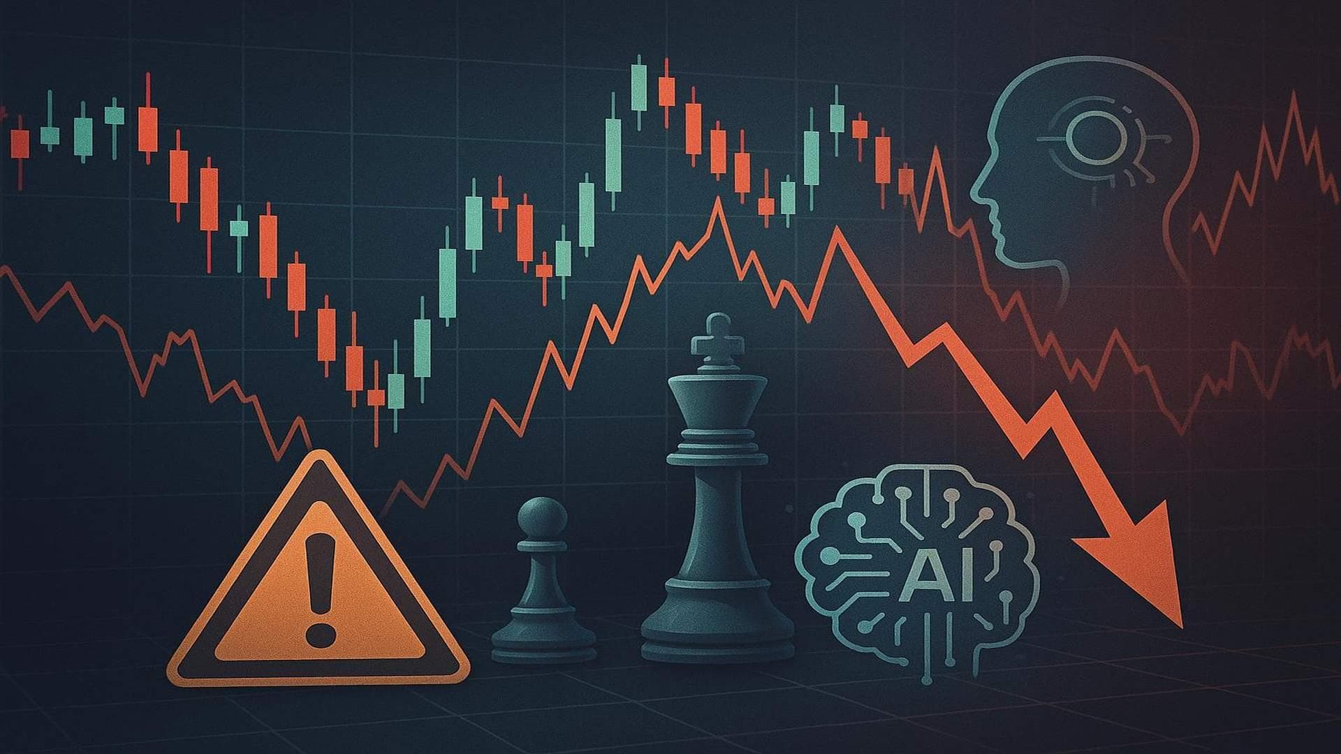 AI stocks volatility chart with trading risk and dilution concerns in year-end market activity