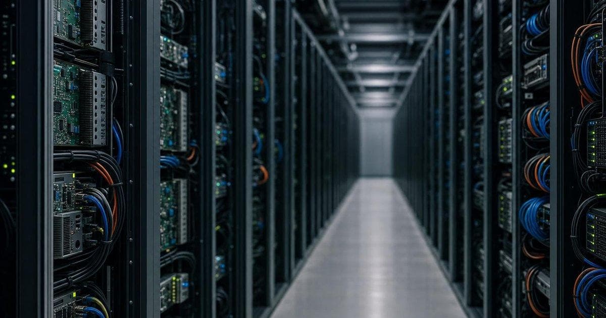 Data center servers symbolize AI stocks and chipmakers as markets await earnings for key tech names