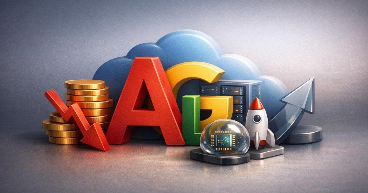 Alphabet AI and cloud investment chart highlighting spending concerns and valuation upside potential