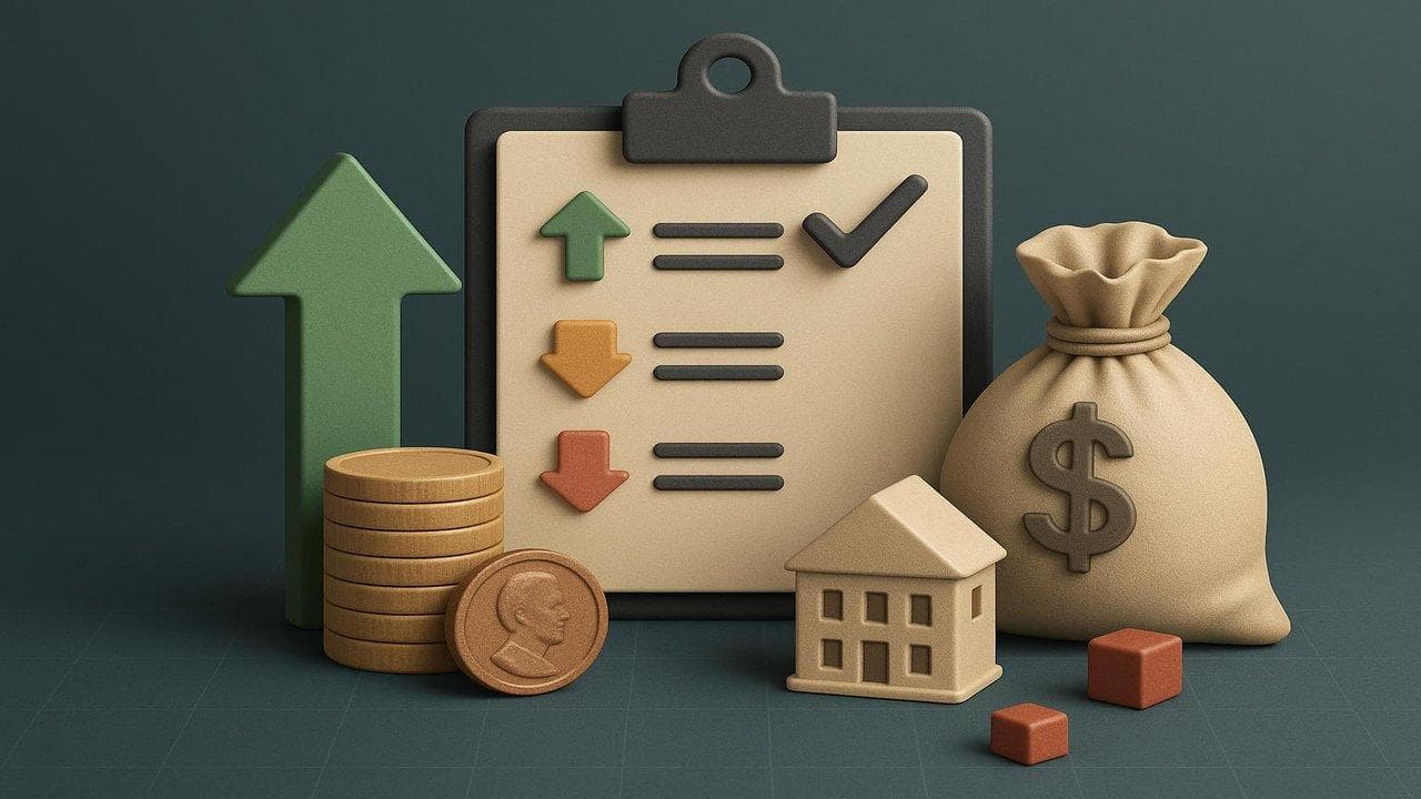 Penny and small-cap stocks chart with analyst rating changes and market risk indicators