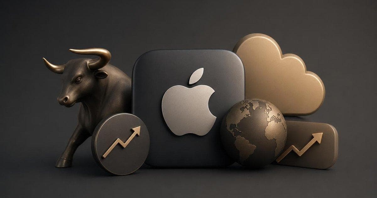 Apple shares rise chart after strong quarterly results and upbeat outlook beating market expectations