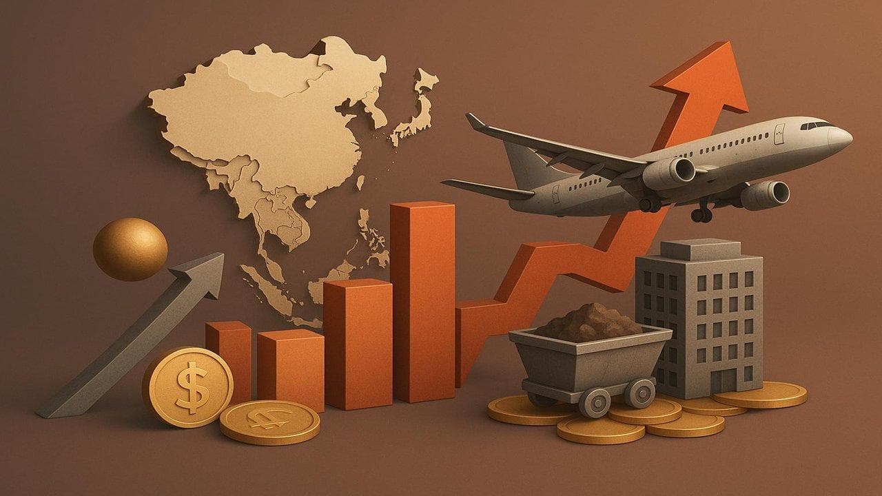 Asian stock market chart with Embraer and Coronado financial updates ahead of Fed decision