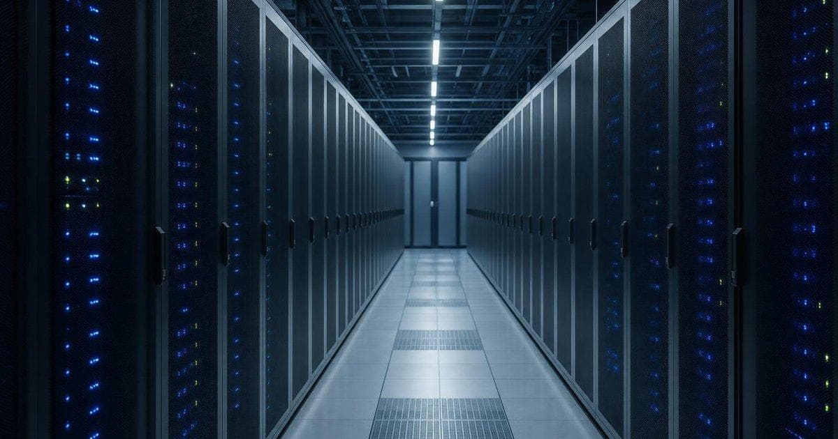 Data center server racks symbolizing datacom M&A expansion in corporate deal news