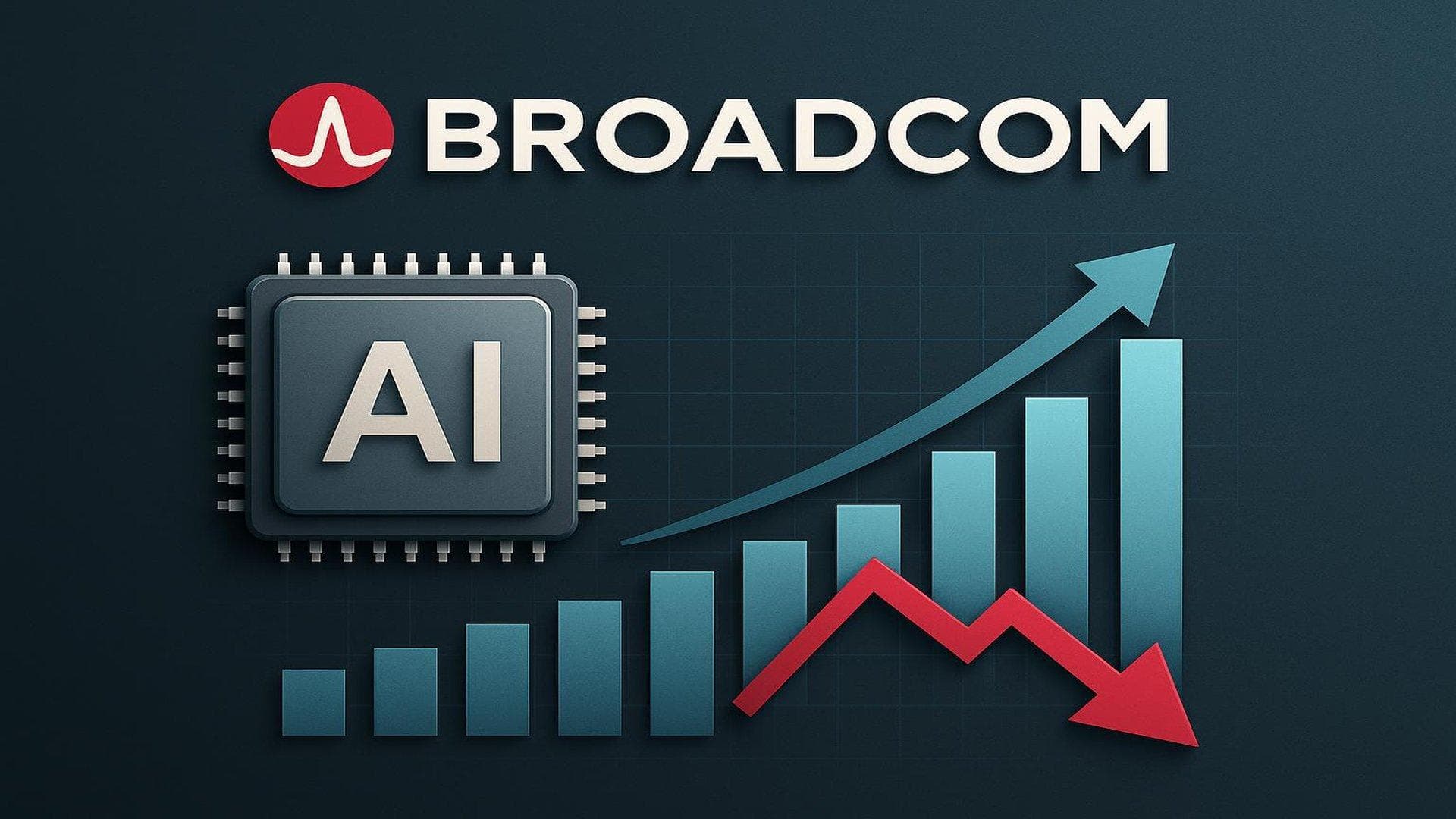 Broadcom AI chip sales Q4 2025 record revenue with stock price dip and margin concerns