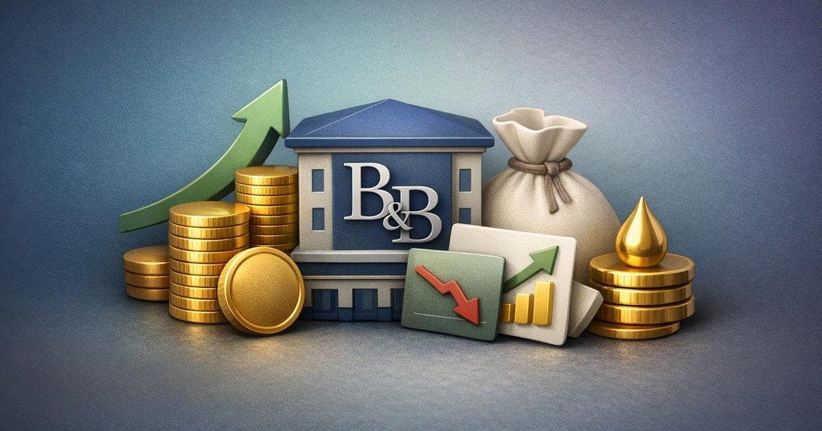 Brown & Brown Q1 2026 earnings chart showing revenue jump, margin gains, and steady dividend