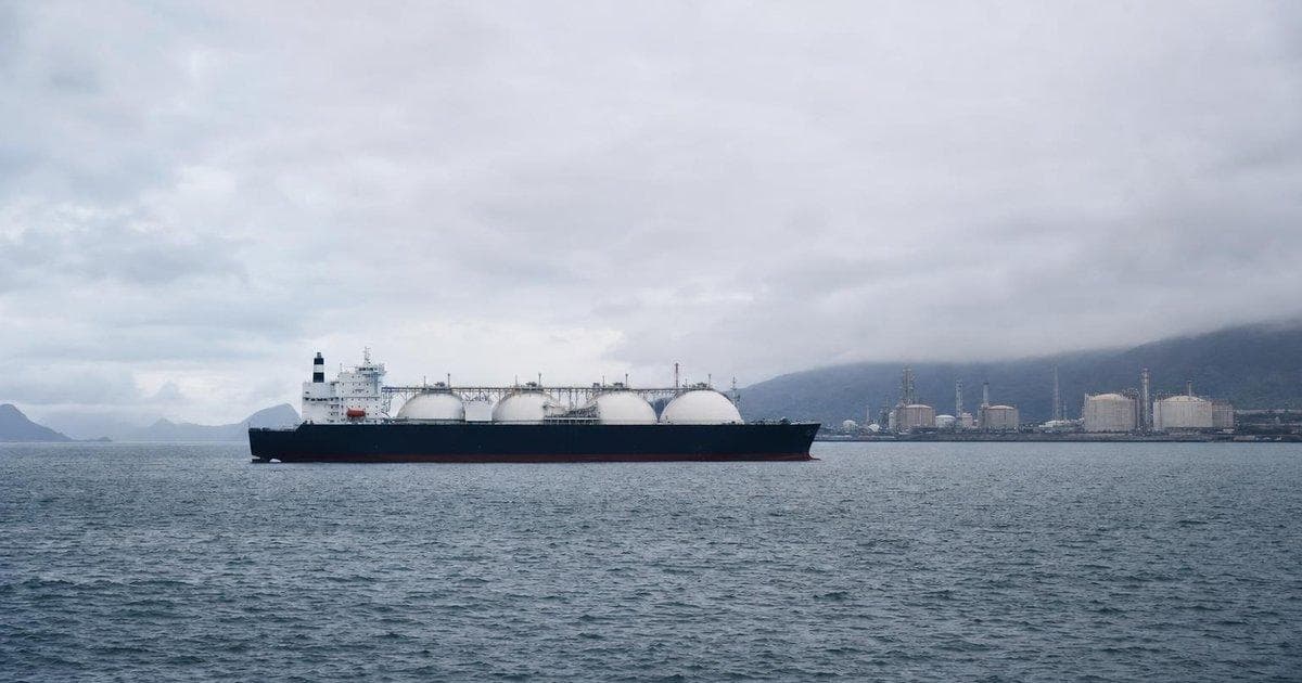 LNG carrier near export terminal symbolizing long-term Canada-Germany Ksi Lisims LNG supply deal