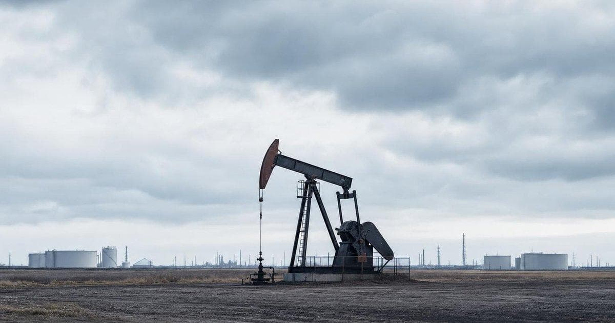 Oil pumpjack on major oilfield illustrating $1.175bn private equity energy deal and asset-backed financing