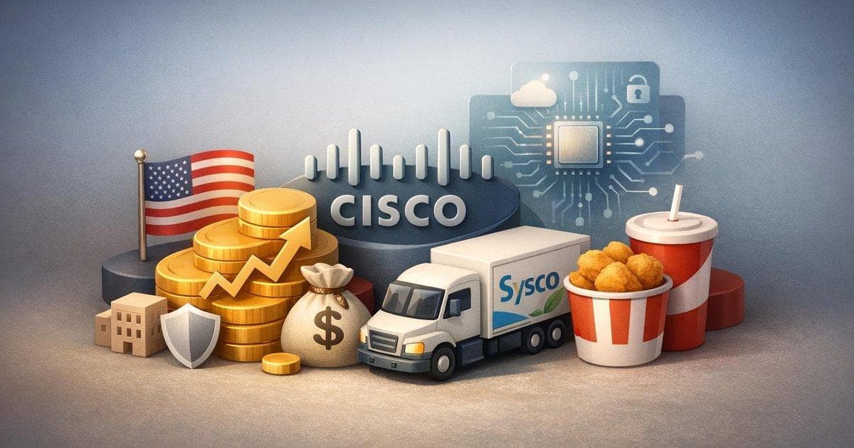 U.S. defensive stocks theme with Cisco, Sysco and Yum! highlighted amid inflation and tech shifts