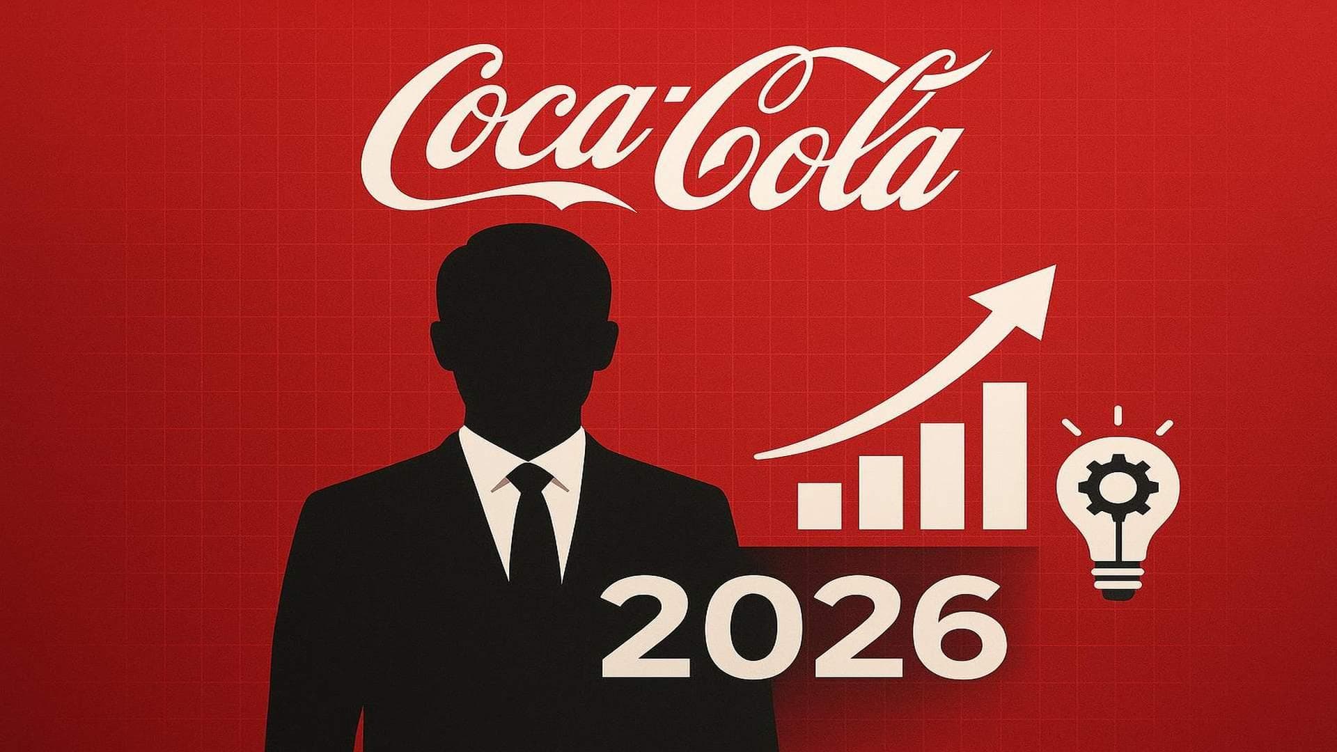 Coca-Cola logo with leadership transition theme and Henrique Braun CEO appointment for 2026
