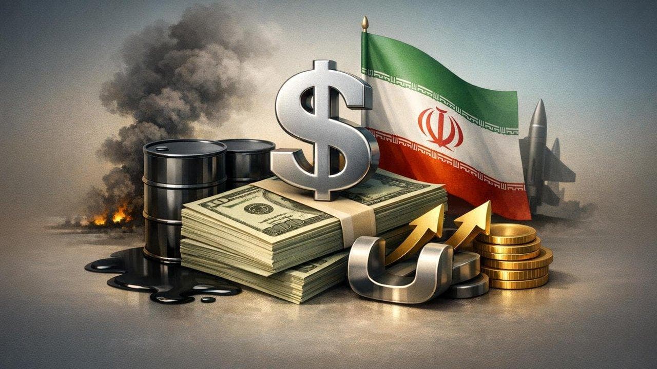 US dollar strength chart with Iran crisis impact, rising yields, and inflation fears affecting USD