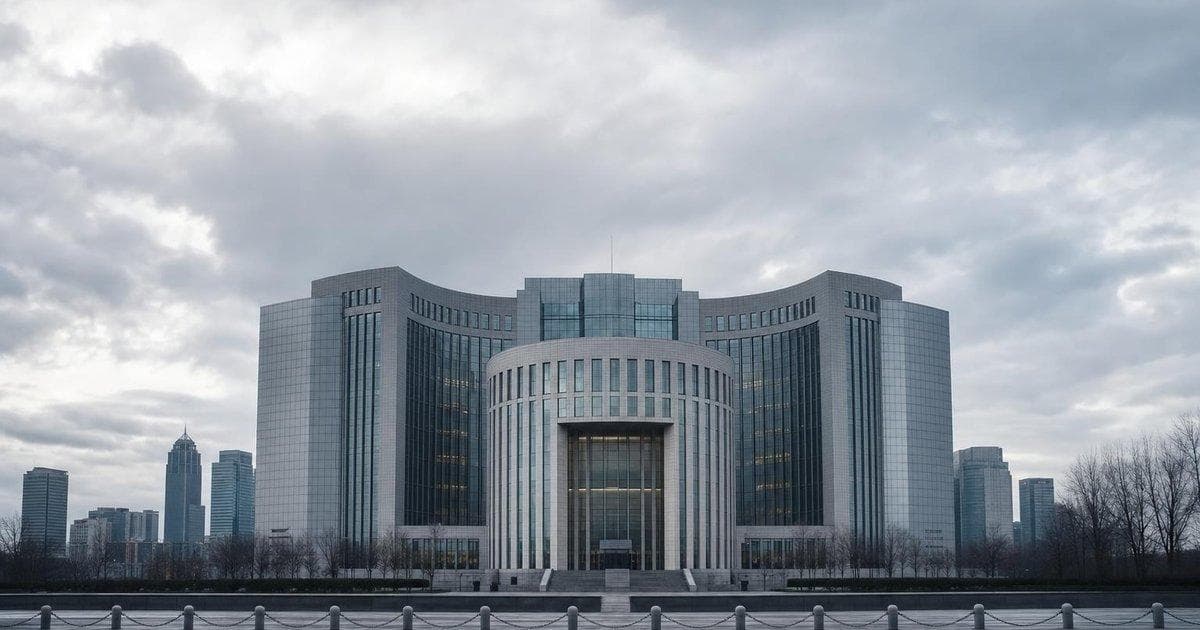 Central bank building under cloudy sky as ECB signals June rate hike amid 3% eurozone inflation