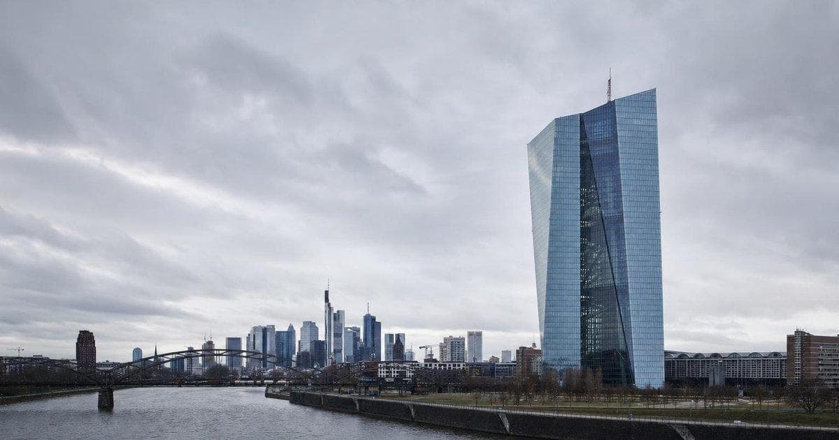 Eurozone central bank building as markets weigh June rate hike odds on inflation survey data