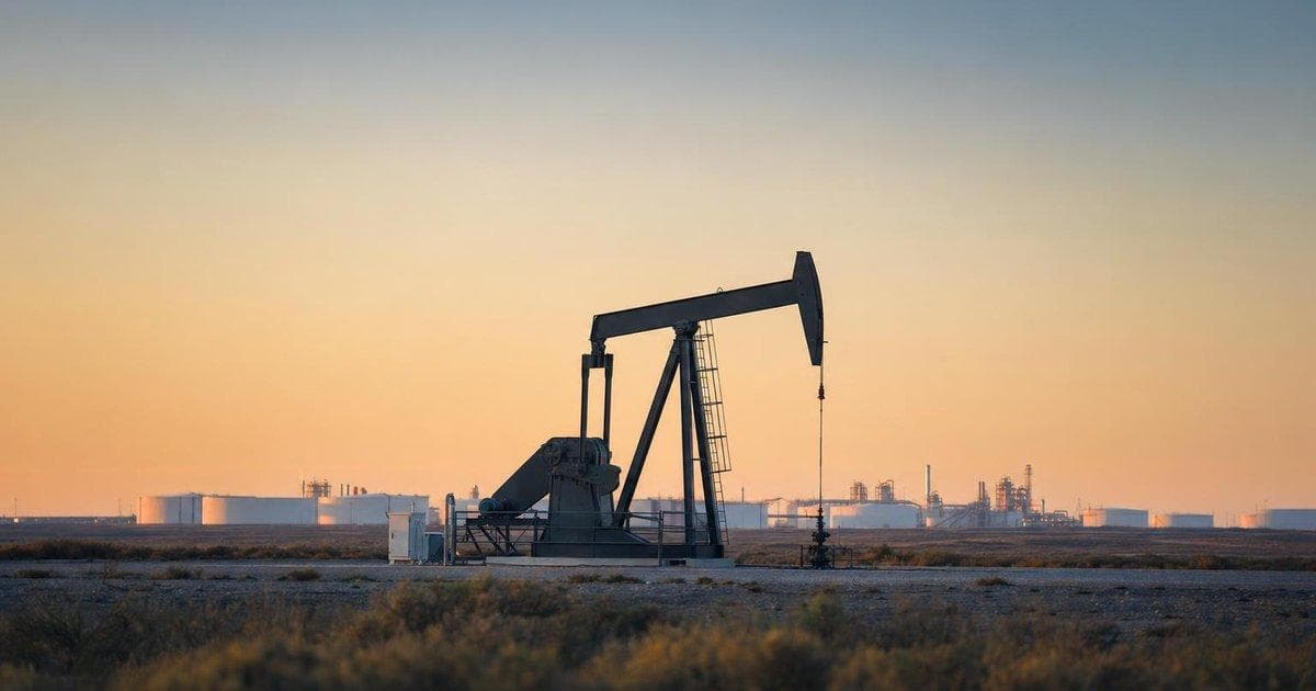 Oil pumpjack on energy field illustrating strong Q1 energy stocks and oil, LNG price tailwinds