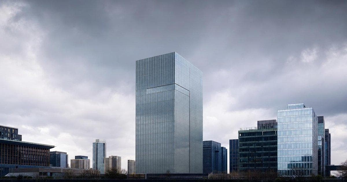 Office tower in financial district illustrating private equity takeover bid for testing firm EQT, Intertek