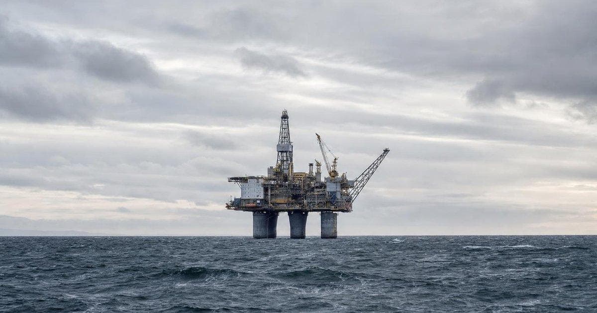Offshore oil platform in rough seas as Europe considers windfall taxes on Big Oil profits