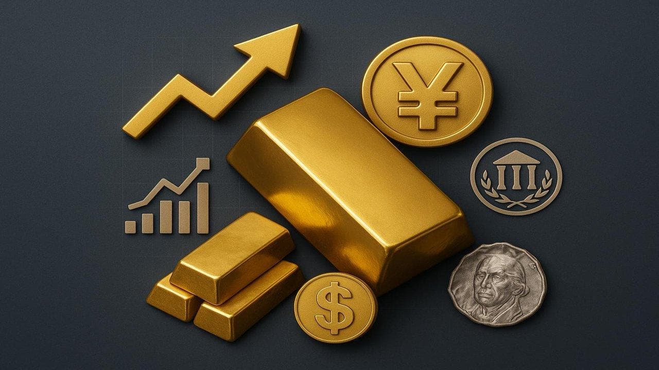 Gold price chart breaking $5,000 level with yen strength and Fed rate cut speculation