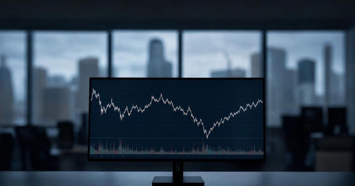 Digital stock chart on trading screen illustrating mixed technical signals for HDB shares