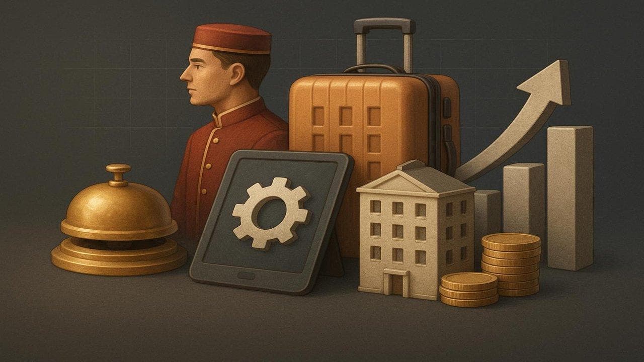 Hospitality sector technology and expansion growth visualization for evolving guest preferences