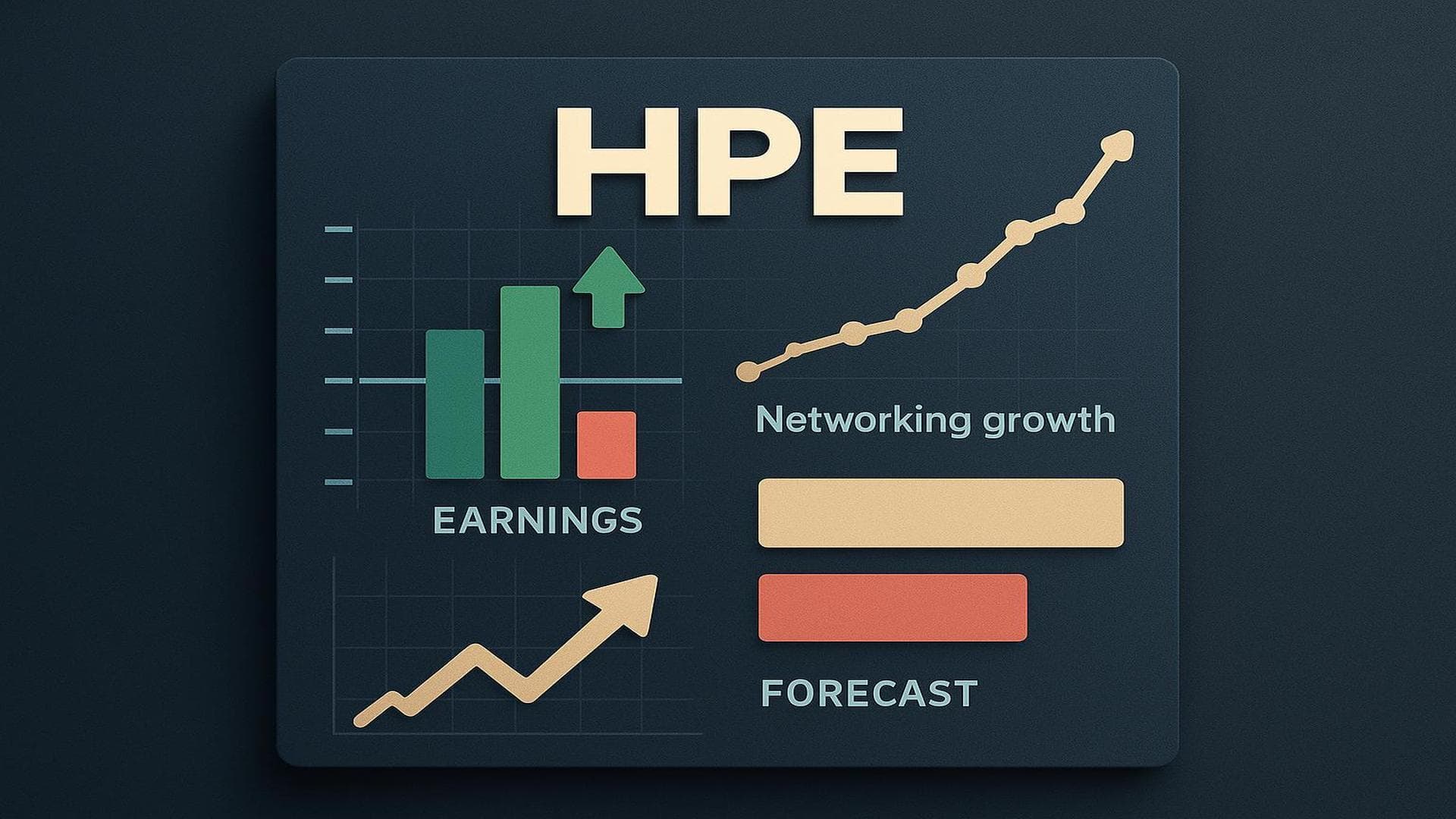 HPE Q4 2025 earnings chart showing EPS beat, revenue miss, and Juniper-driven networking growth