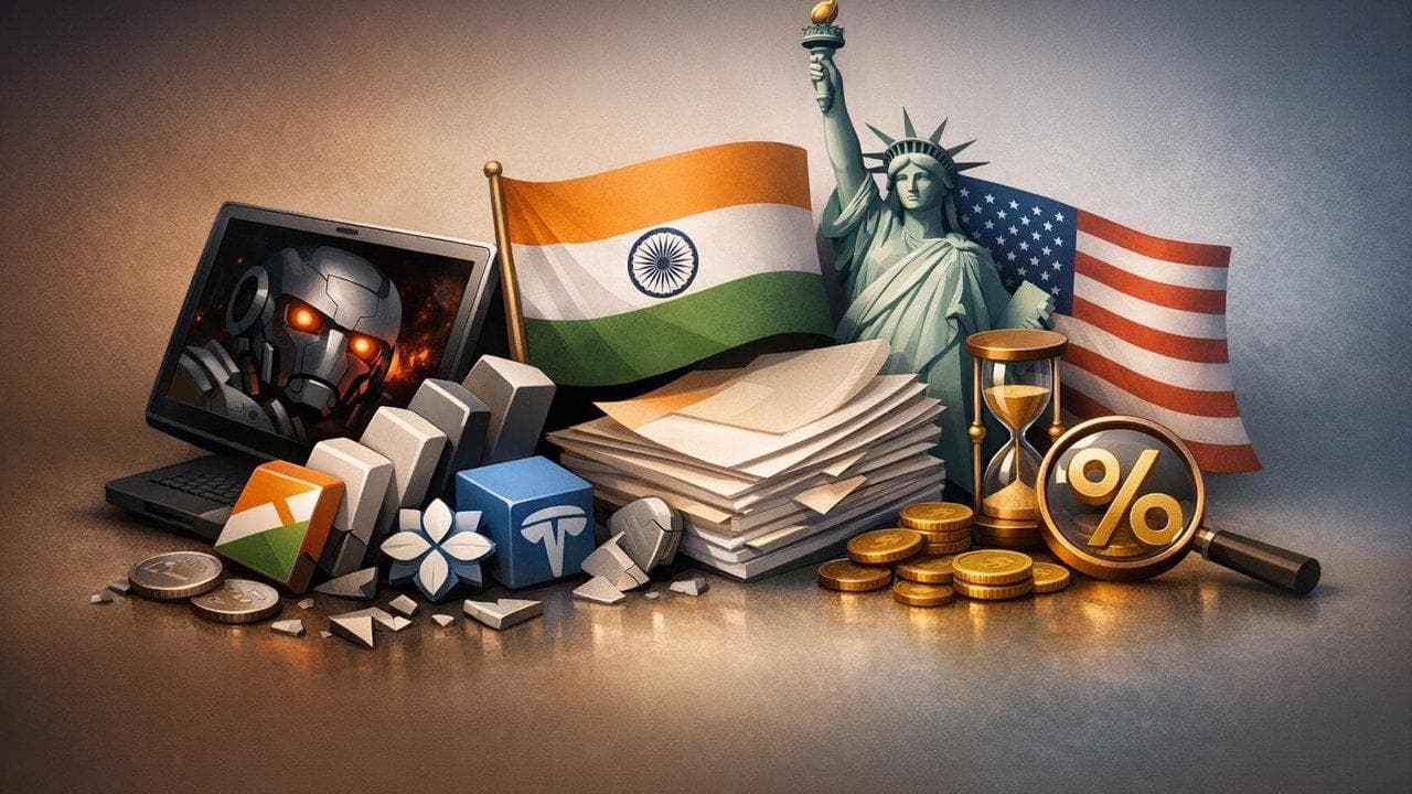 Indian IT stocks decline chart with AI fears and US Fed minutes impacting market sentiment
