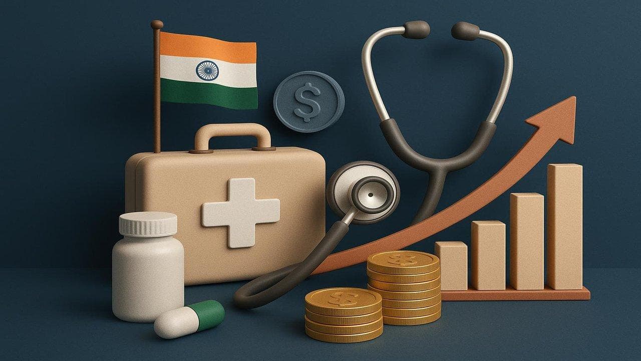 Indian healthtech funding trend chart showing $700M investment and shift to proven models