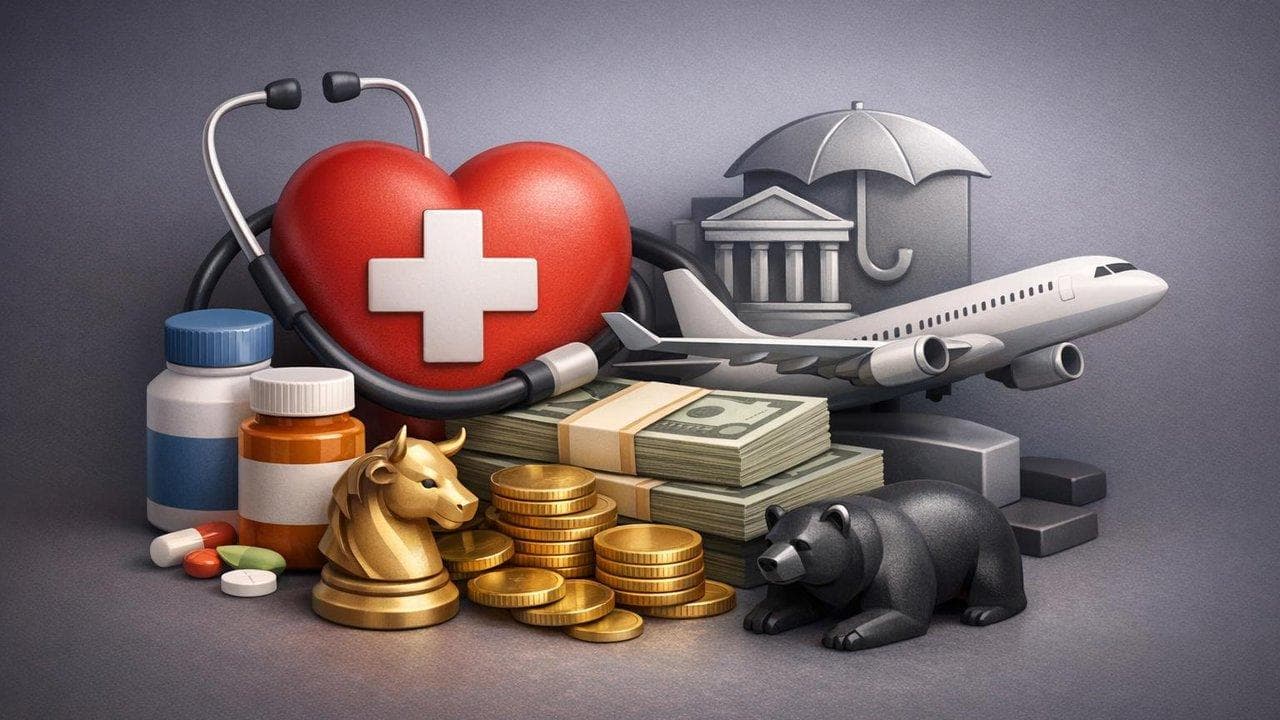 Visualization of institutional fund reshuffles in health and airline stocks with bullish analyst outlook