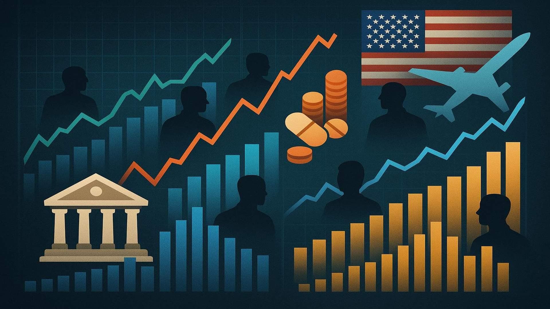 Institutional flows across U.S. banks, pharma, and aerospace stocks after strong Q3 results