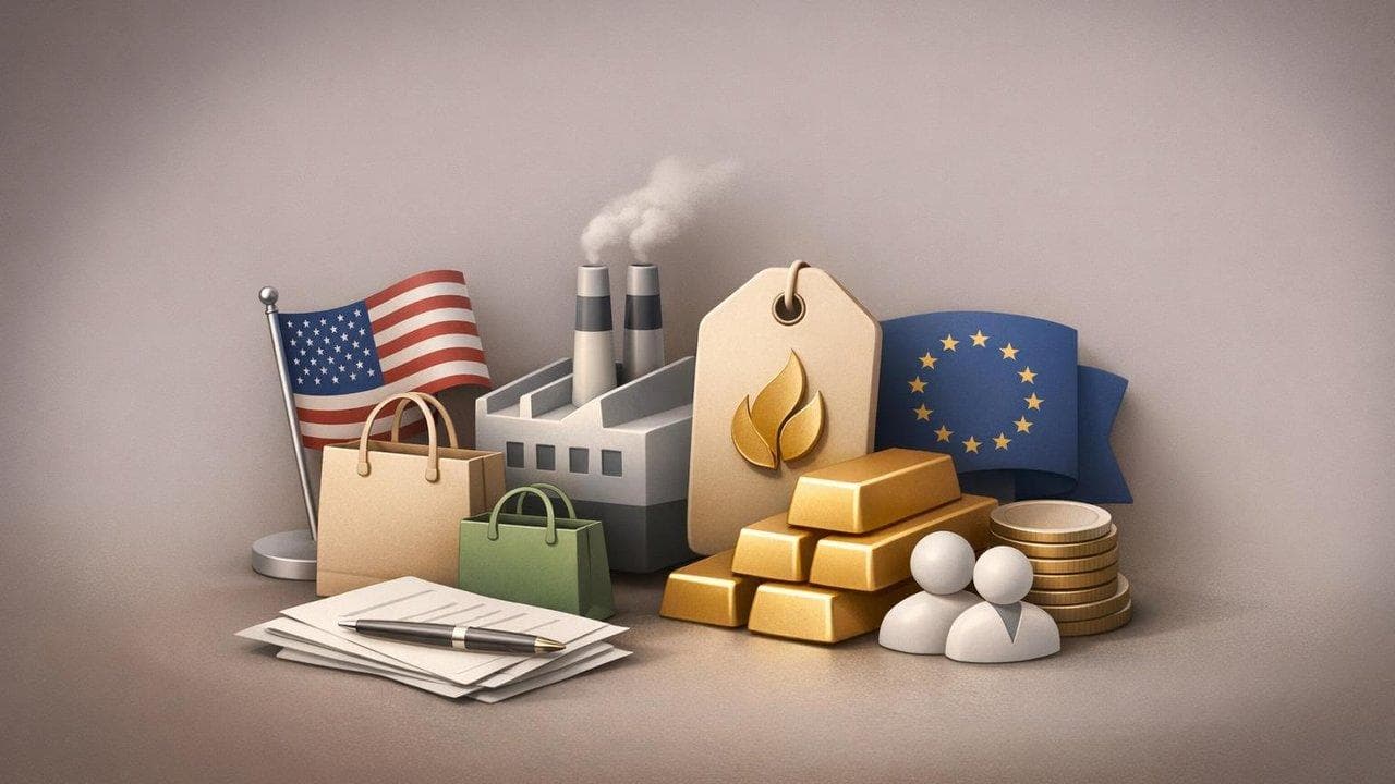 Stock market chart showing US and European equities rising on strong ISM and retail data