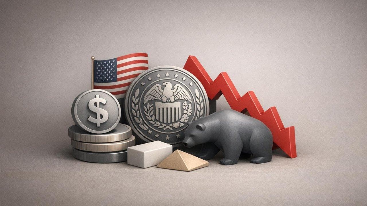 US jobless claims fall chart with dollar strength and equities decline, Fed policy impact