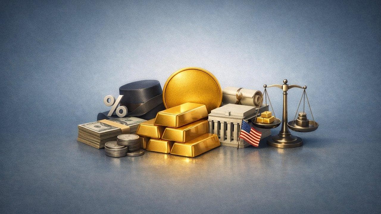 Gold price chart showing surge near $5,000 driven by Federal Reserve policy shifts