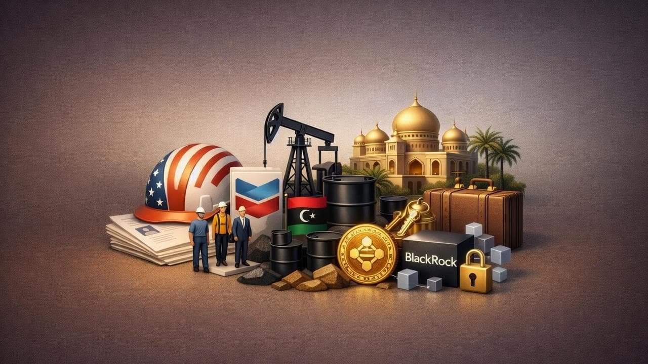 Global market trends with US jobs, Chevron in Libya, Saudi hotels, and BlackRock DeFi expansion