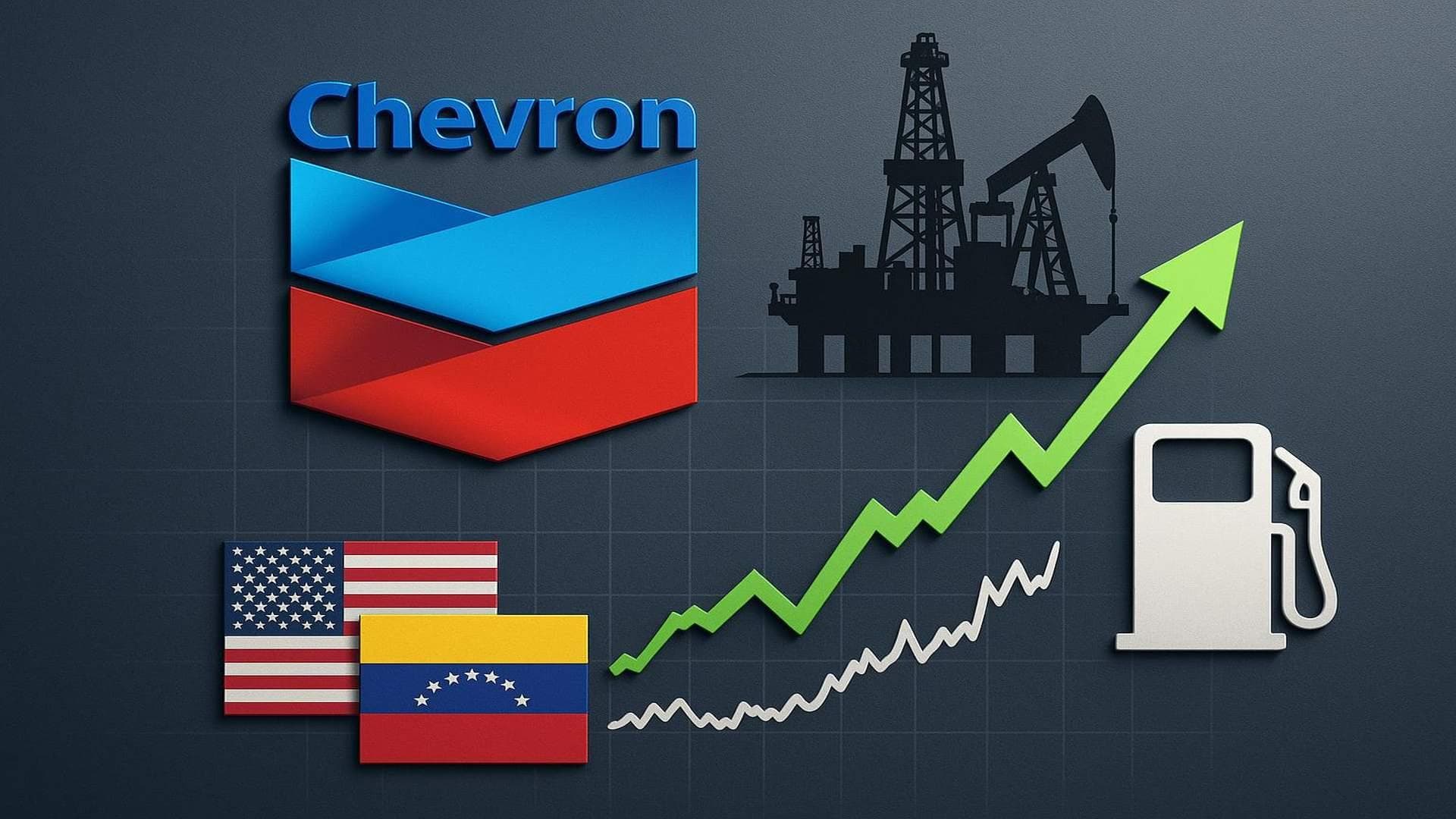 Chevron stock price surge with oil investment theme and Venezuela connection