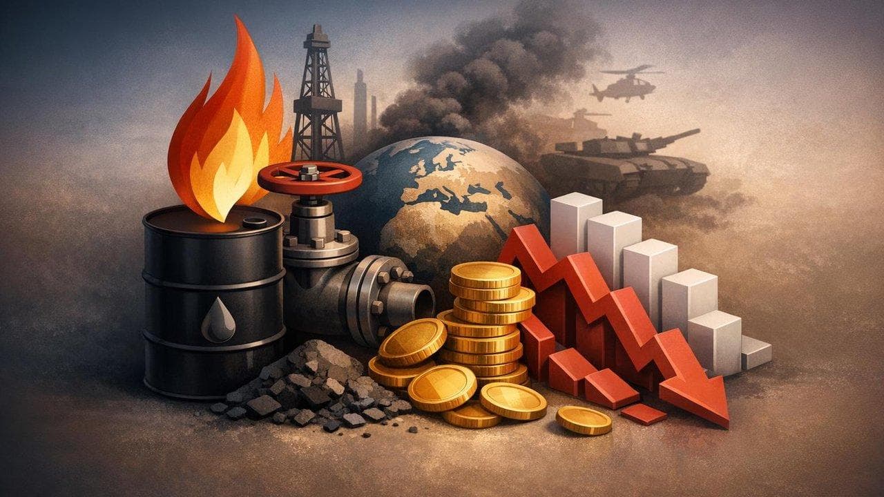 Energy sector price chart showing spike due to war escalation fears and geopolitical risk