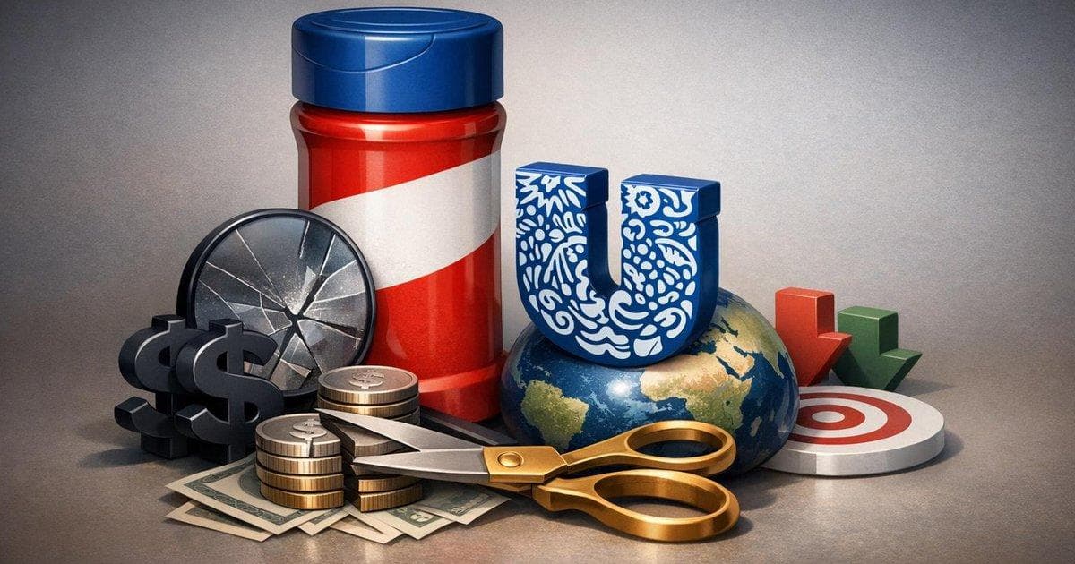 McCormick and Unilever foods merger graphic highlighting $45B deal and investor scrutiny