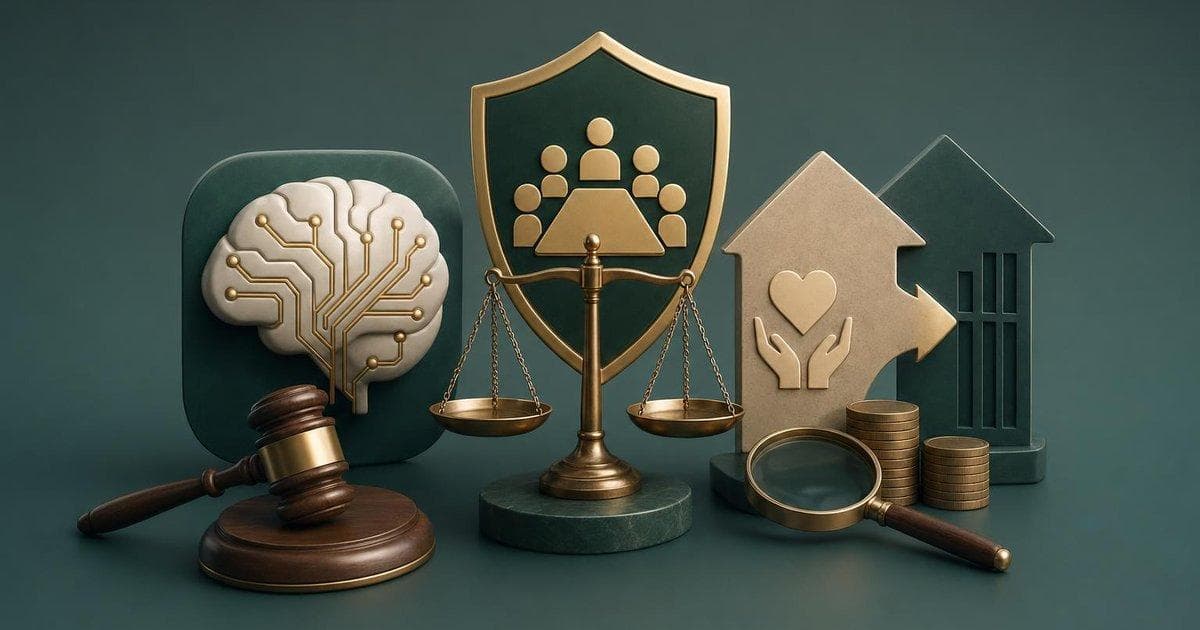 Concept image of courtroom gavel over OpenAI logo highlighting lawsuit on nonprofit to for-profit shift