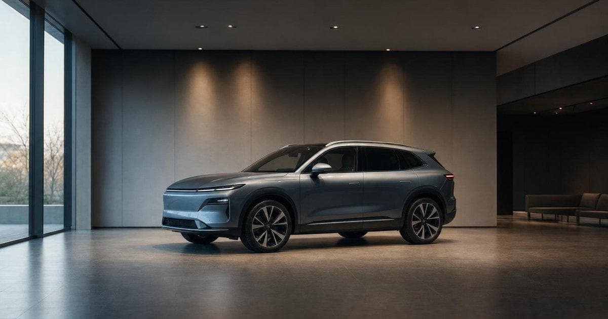 Electric SUV in showroom as NIO stock surges on ES9 flagship EV launch, ticker NIO