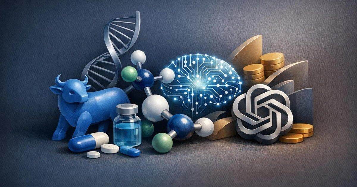 Novo Nordisk and OpenAI partnership graphic highlighting AI-driven chronic disease drug development