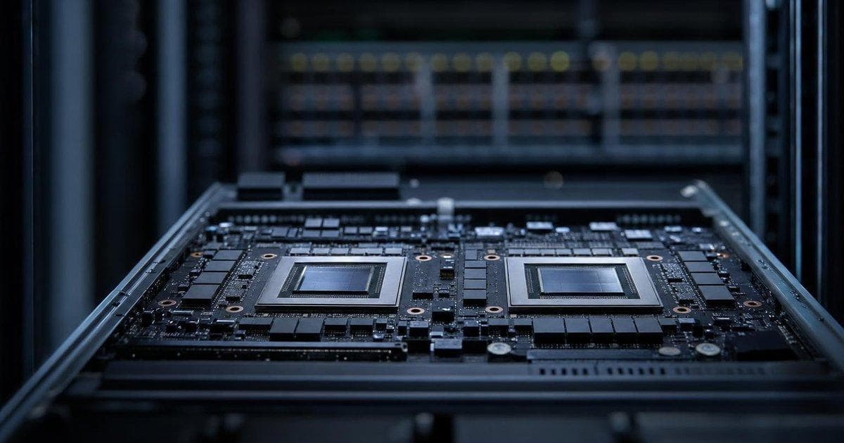 Generic AI server chips on a circuit board as markets await major Q1 earnings, focus on NVDA options and indexes