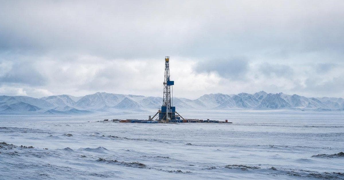 Oil drilling rig in snowy Alaska landscape illustrating renewed crude investment by major producers