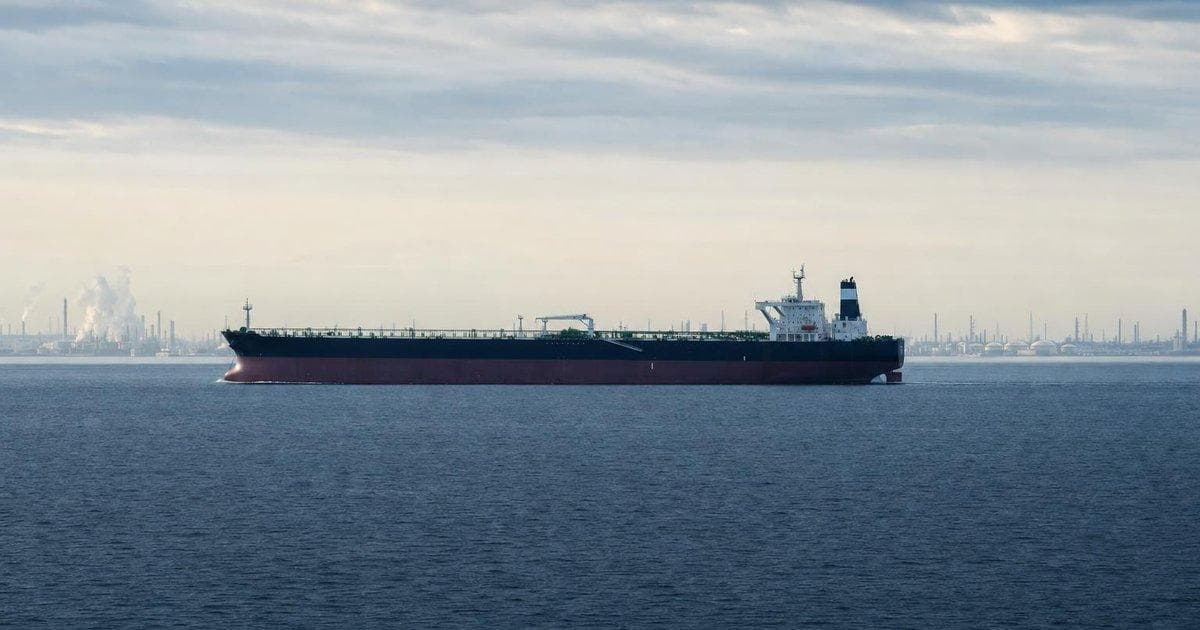 Offshore oil tanker in busy shipping lane as crude prices jump on Gulf supply concerns