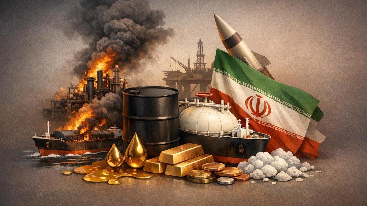 Oil price surge chart with Iran attacks on Gulf energy infrastructure disrupting supply
