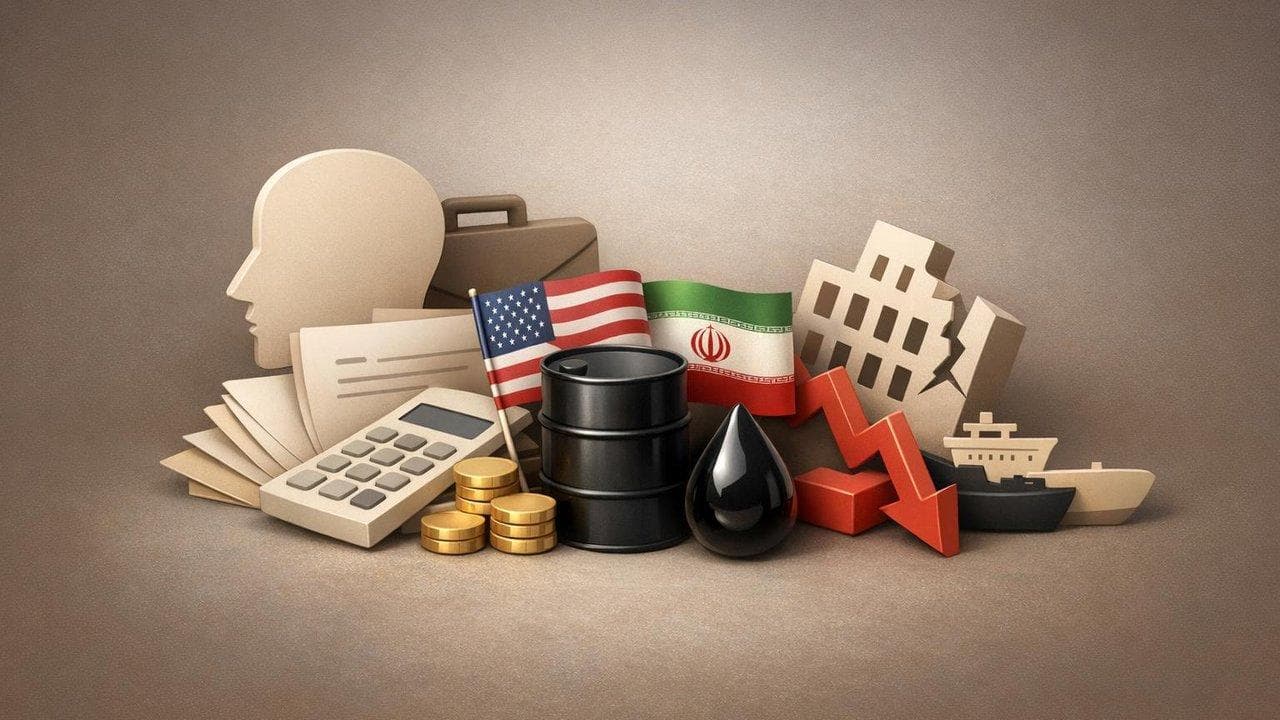 Stock market decline chart with crude oil price spike and payroll data impact on equities
