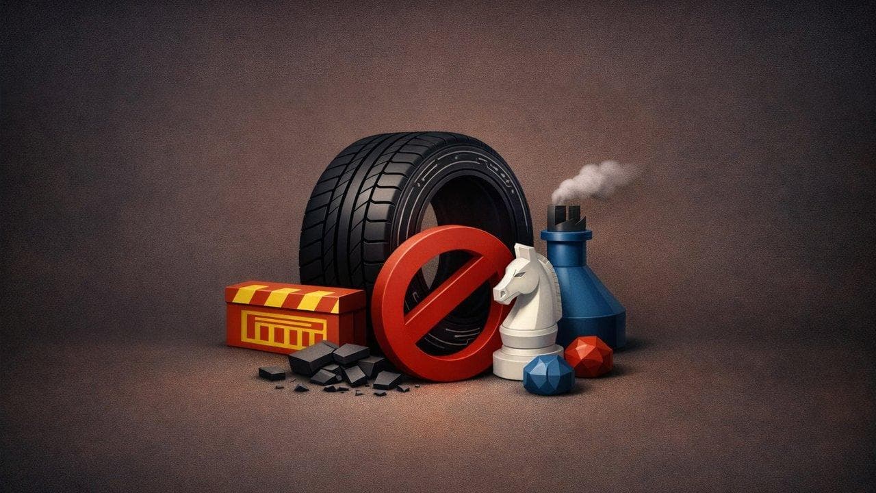 Pirelli logo with Cyber Tyre imagery, highlighting spin-off rejection and Sinochem conflict