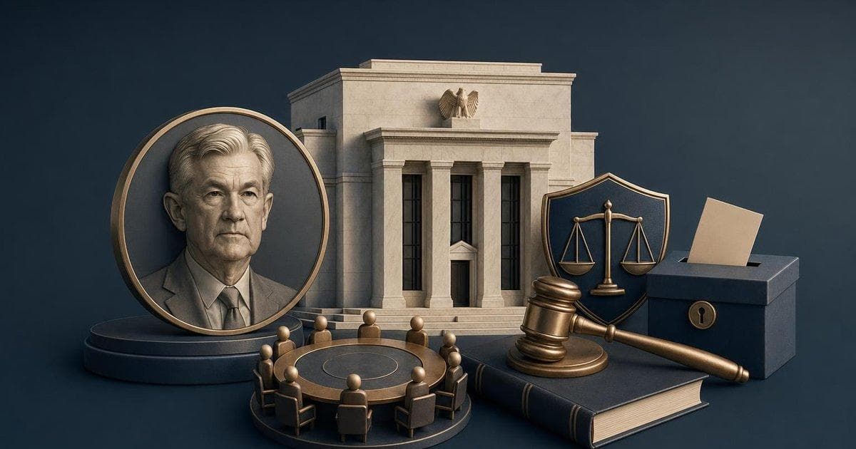 Jerome Powell at Federal Reserve meeting during leadership transition and board succession vote