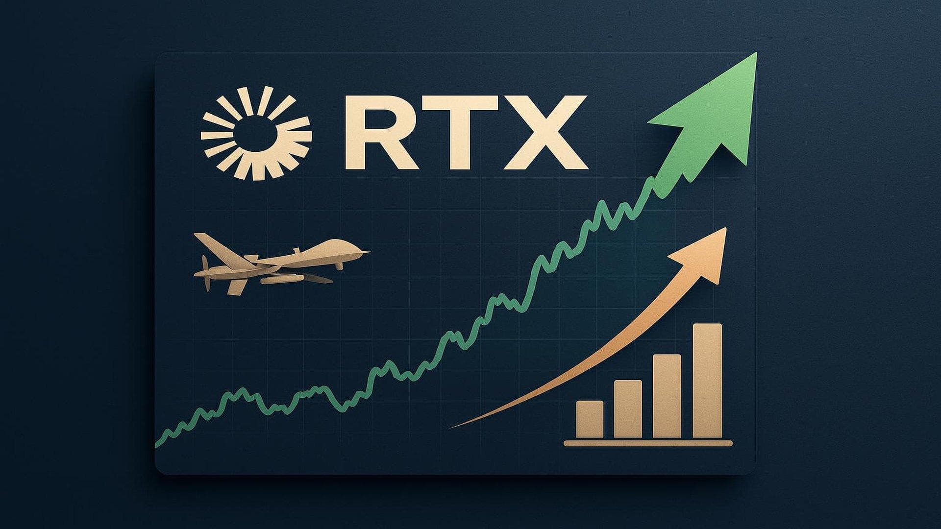 RTX stock price chart with defense contract and earnings outlook highlights